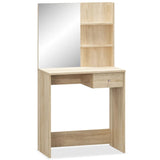 NNEVL Dressing Table Chipboard 75x40x141 cm Oak