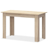 NNEVL Dining Table and Benches 3 Pieces Engineered Wood Oak