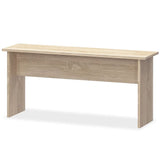 NNEVL Dining Table and Benches 3 Pieces Engineered Wood Oak