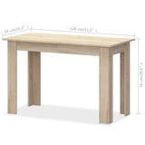 NNEVL Dining Table and Benches 3 Pieces Engineered Wood Oak