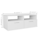 NNEVL TV Cabinet Chipboard 95x35x36 cm White