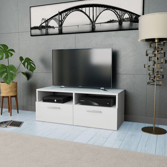 NNEVL TV Cabinet Chipboard 95x35x36 cm White