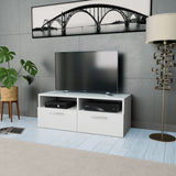 NNEVL TV Cabinet Chipboard 95x35x36 cm White