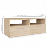 NNEVL TV Cabinet Chipboard 95x35x36 cm Oak