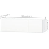 NNEVL TV Cabinet Engineered Wood 120x40x34 cm High Gloss White