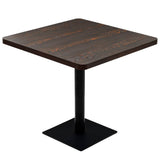 NNEVL Bistro Table MDF and Steel Square 80x80x75 cm Dark Ash