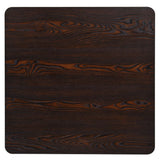 NNEVL Bistro Table MDF and Steel Square 80x80x75 cm Dark Ash