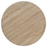 NNEVL Bistro Table MDF and Steel Round 60x75 cm Oak Colour