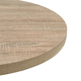 NNEVL Bistro Table MDF and Steel Round 60x75 cm Oak Colour