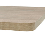 NNEVL Bistro Table MDF and Steel Square 80x80x75 cm Oak Colour