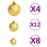 NNEVL 100 Piece Christmas Ball Set 3/4/6 cm Brown/Bronze/Gold