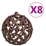 NNEVL 100 Piece Christmas Ball Set 3/4/6 cm Brown/Bronze/Gold