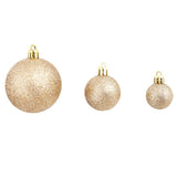 NNEVL 100 Piece Christmas Ball Set 3/4/6 cm Rose/Gold