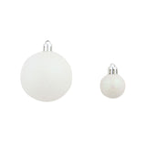 NNEVL 100 Piece Christmas Ball Set 3/4/6 cm White/Grey