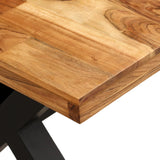 NNEVL Dining Table Solid Acacia and Mango Wood 180x90x76 cm