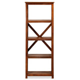 NNEVL Bookshelf Solid Acacia Wood Sheesham Finish 60x30x160 cm