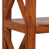 NNEVL Bookshelf Solid Acacia Wood Sheesham Finish 60x30x160 cm