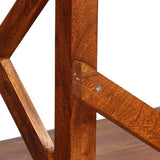 NNEVL Bookshelf Solid Acacia Wood Sheesham Finish 60x30x160 cm