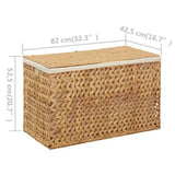NNEVL Laundry Basket 82x42.5x52.5 cm Water Hyacinth