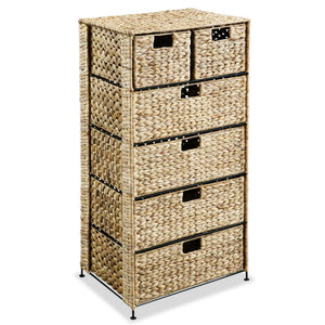 NNEVL Storage Unit with 6 Baskets 47x37x100 cm Water Hyacinth