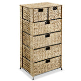 NNEVL Storage Unit with 6 Baskets 47x37x100 cm Water Hyacinth