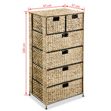 NNEVL Storage Unit with 6 Baskets 47x37x100 cm Water Hyacinth