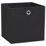 NNEVL Storage Boxes 10 pcs Non-woven Fabric 32x32x32 cm Black