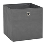 NNEVL Storage Boxes 10 pcs Non-woven Fabric 32x32x32 cm Grey