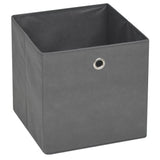 NNEVL Storage Boxes 10 pcs Non-woven Fabric 32x32x32 cm Grey