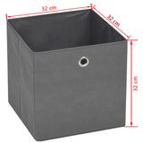 NNEVL Storage Boxes 10 pcs Non-woven Fabric 32x32x32 cm Grey