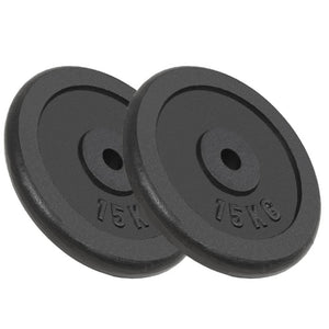 NNEVL Weight Plates 2 pcs 2x15 kg Cast Iron