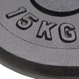NNEVL Weight Plates 2 pcs 2x15 kg Cast Iron