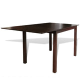 NNEVL Extending Dining Set 7 Pieces Brown