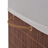 NNEVL Bamboo Laundry Bin Rectangular Brown