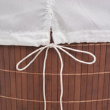 NNEVL Bamboo Laundry Bin Rectangular Brown