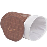 NNEVL Bamboo Laundry Bin Oval Brown