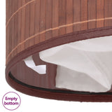 NNEVL Bamboo Laundry Bin Oval Brown