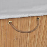 NNEVL Bamboo Laundry Bin Rectangular Natural