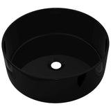NNEVL Basin Ceramic Round Black 40x15 cm
