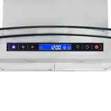 NNEVL Island Range Hood 90 cm LCD Display Touch Sensor 756 m³/h LED