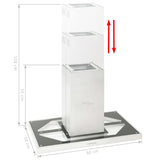 NNEVL Island Range Hood 90 cm Stainless Steel 756 m³/h LED
