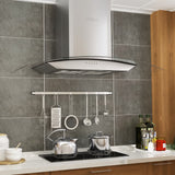 NNEVL Wall Mounted Range Hood 90 cm Stainless Steel 756 m³/h LED