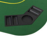 NNEVL 8-Player Folding Poker Tabletop 4 Fold Rectangular Green