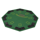 NNEVL 8-Player Folding Poker Tabletop 2 Fold Octagonal Green