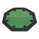NNEVL 8-Player Folding Poker Table 2 Fold Octagonal Green