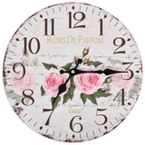 NNEVL Vintage Wall Clock Flower 30 cm
