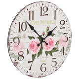 NNEVL Vintage Wall Clock Flower 30 cm