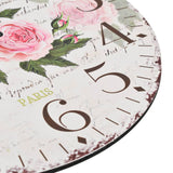 NNEVL Vintage Wall Clock Flower 30 cm