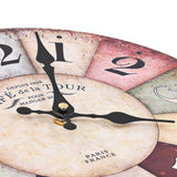 NNEVL Vintage Wall Clock Colourful 30 cm
