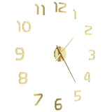 NNEVL 3D Wall Clock Modern Design 100 cm XXL Gold